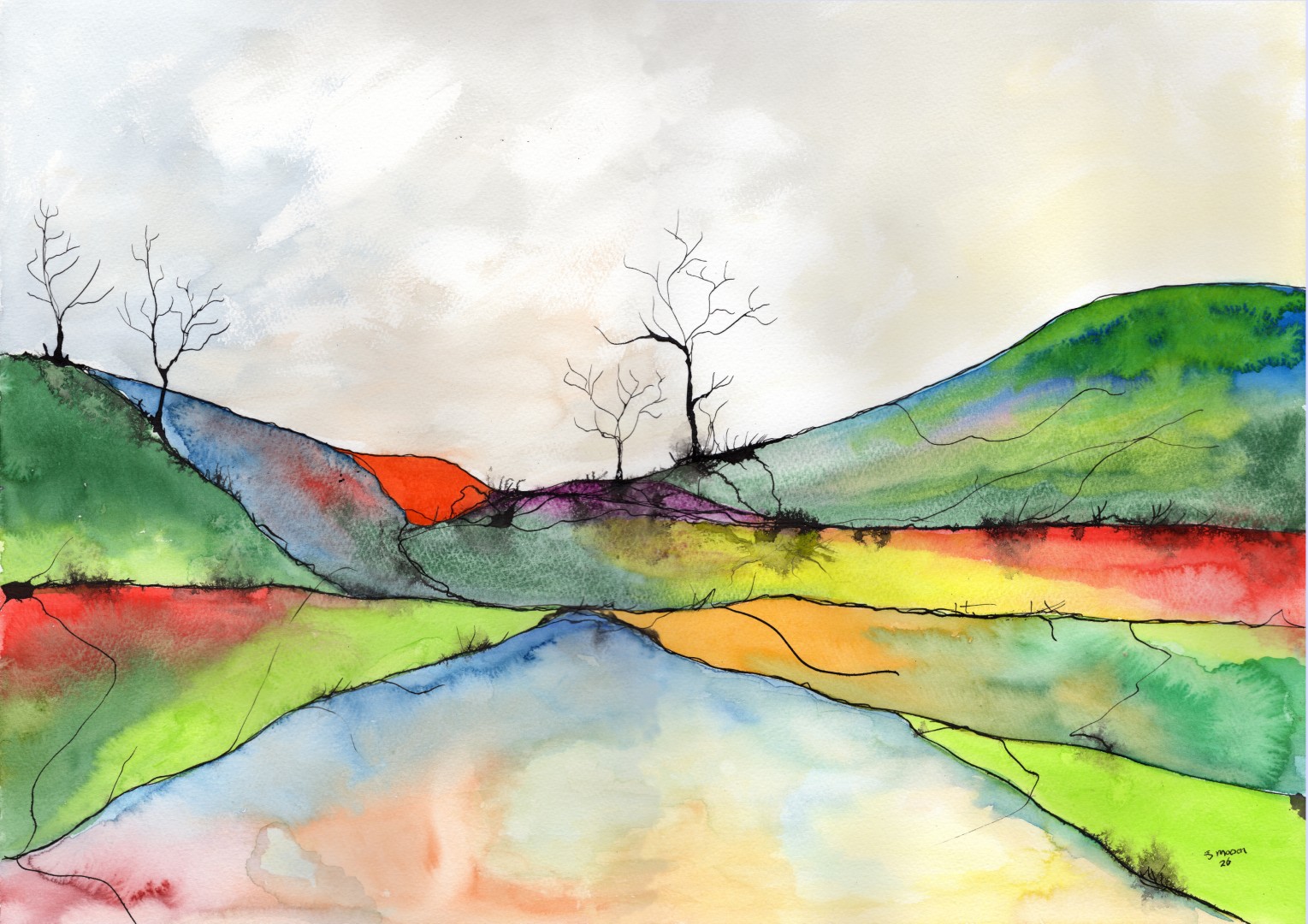 After the Rain Came Colour — watercolour submitted to the Studio
